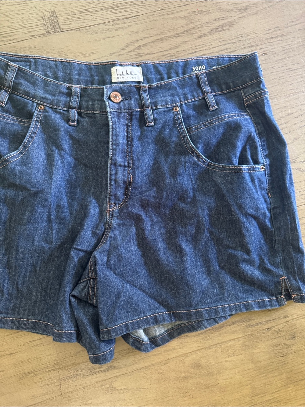 Nicole Miller Dark Blue Denim Jean Shorts